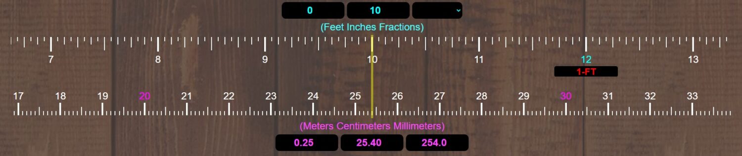 Converting Imperial and Metric Linear Measurements